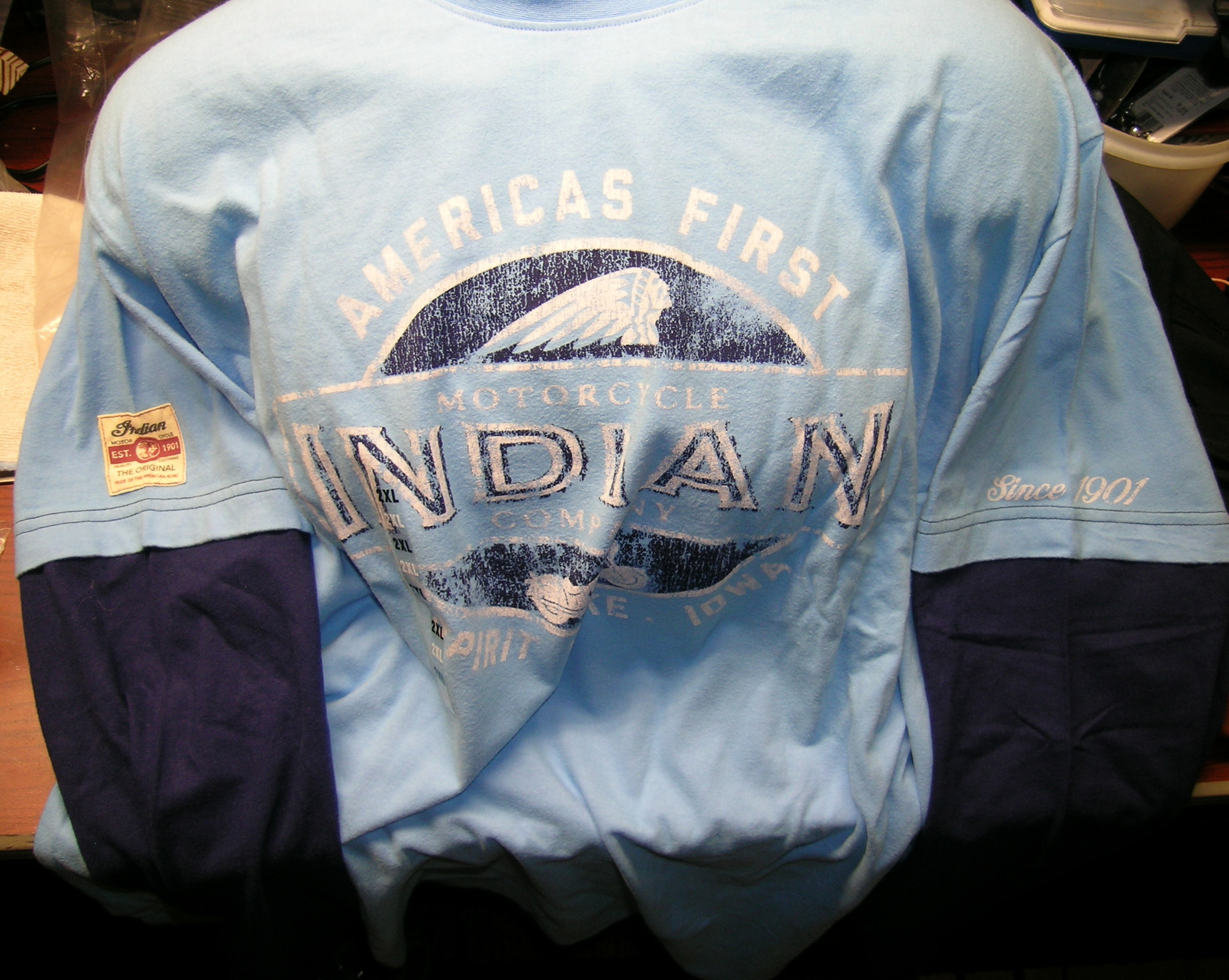 BLUE INDIAN SLEEVES - Native American Motorcycle