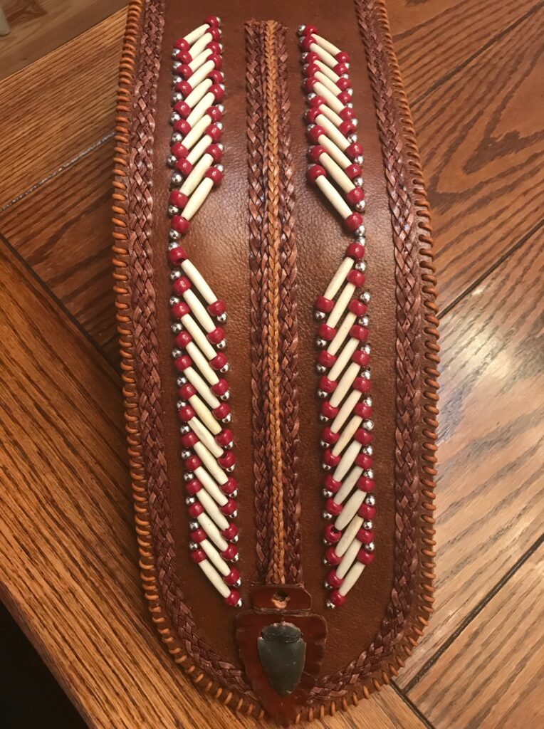 Tan zDouble Arrowhead Rear Fender Bib - Native American Motorcycle